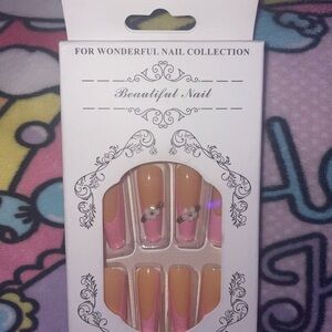 Pink French-tip Press-on Nails 24pcs